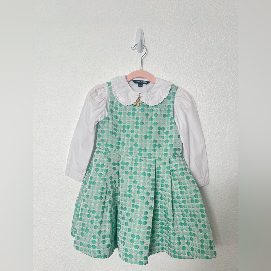 Toddler Girl Green Dress Set